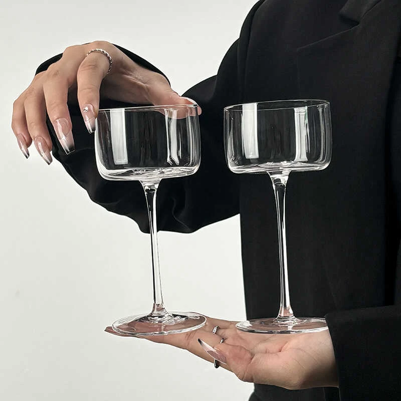 ins超薄鸡尾酒杯水晶玻璃高脚杯马天尼杯果酒塔杯奶酒特调杯