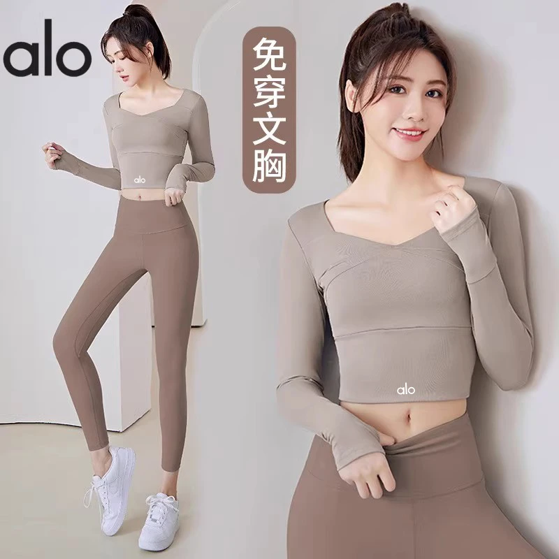 alo outls官方奥莱店Alo新款高级感无缝显瘦紧身健身服跑步运动女