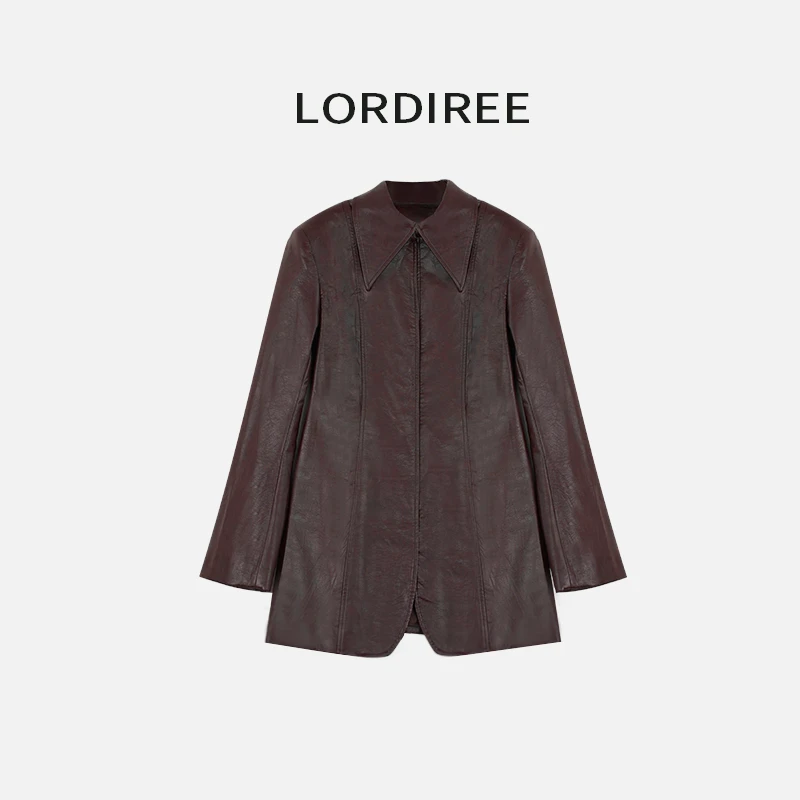 【LorDiree】2023秋冬新款宽松小众设计师西装外套皮衣L23071818