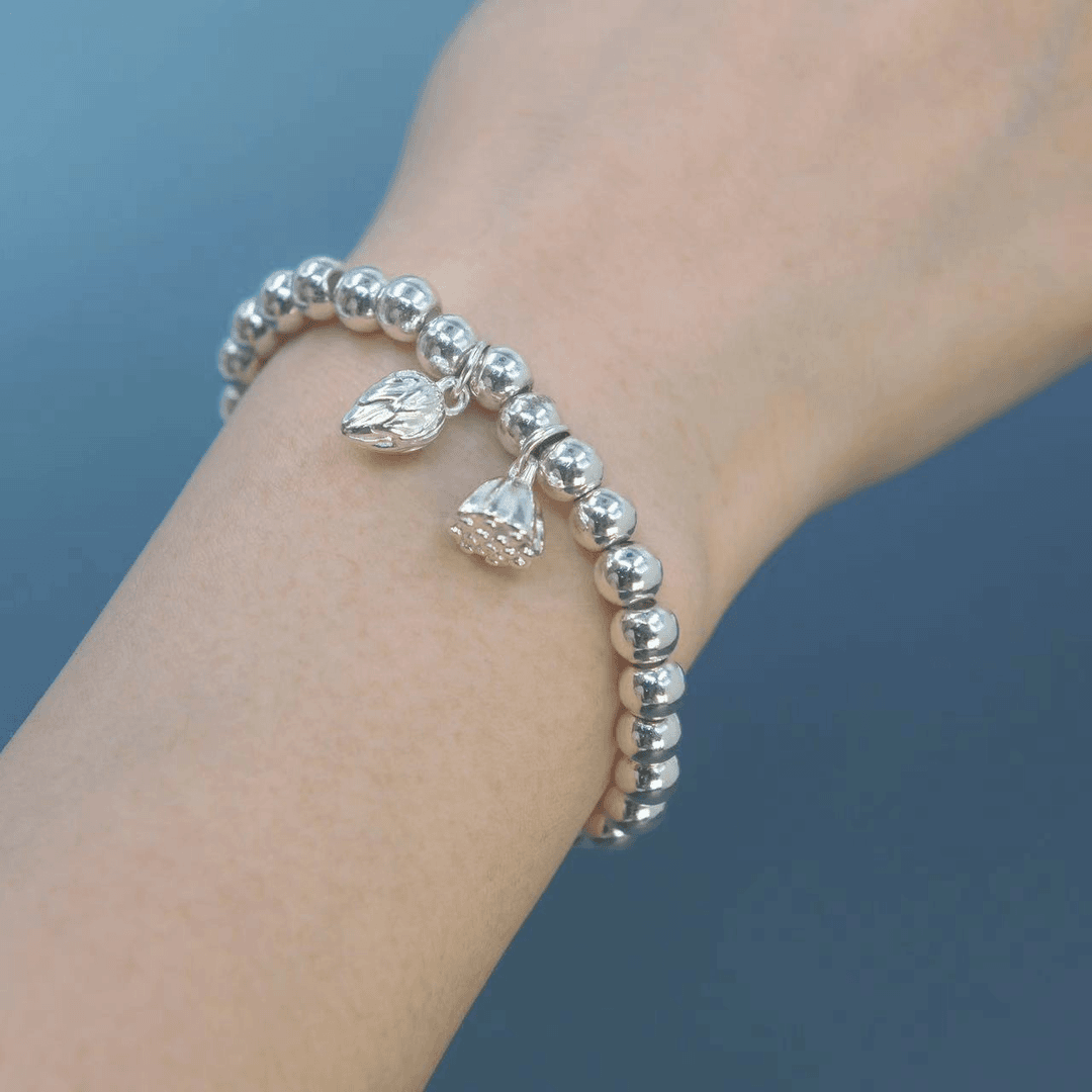 足银手镯  编号621：两世欢手链1