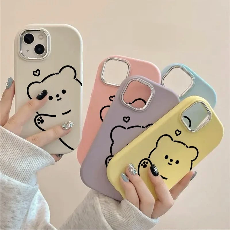 新款苹果iphone15软壳OPPO荣耀华为小米vivo奶油手机壳个性创意女