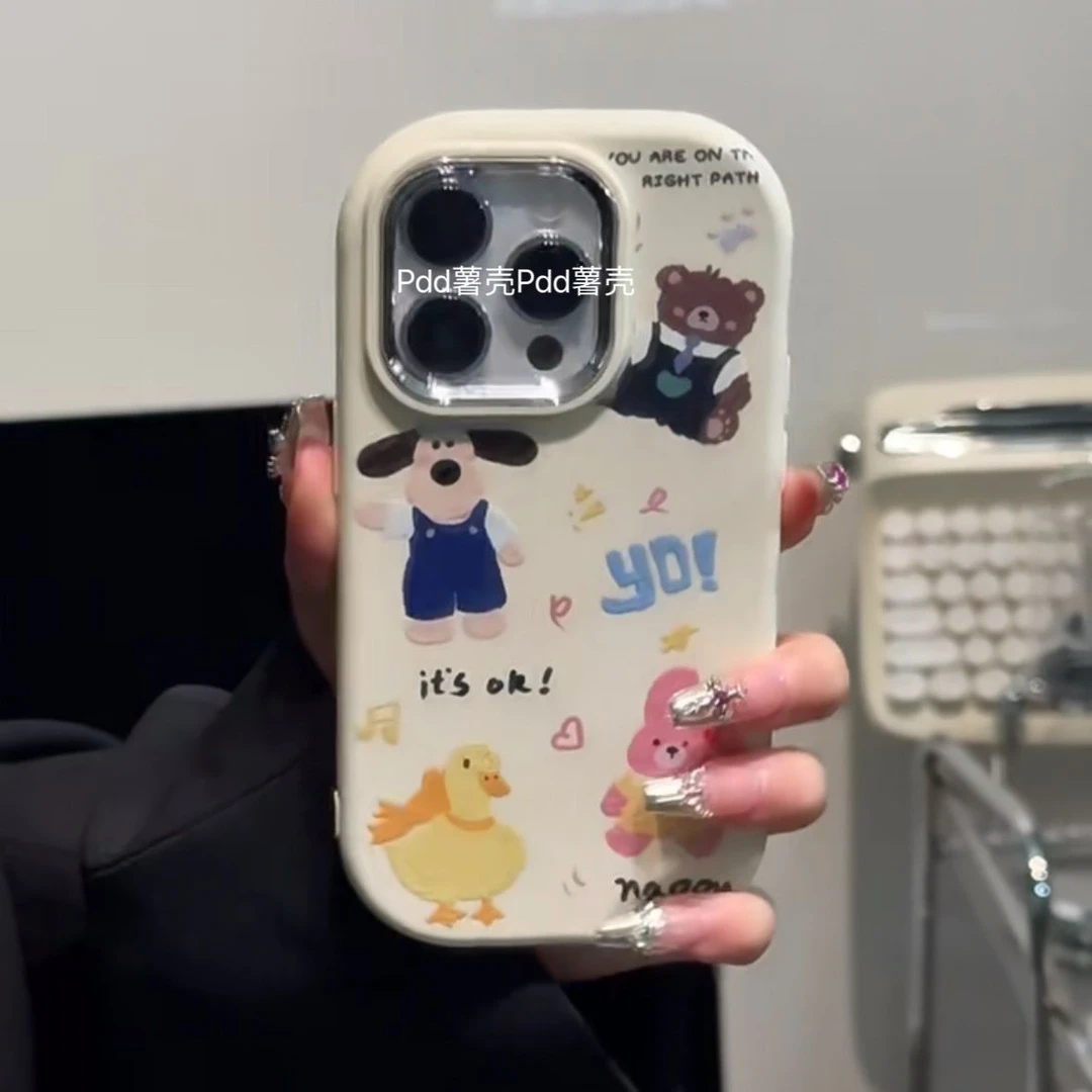 创意个性苹果15iphone14华为vivo小米oppo手机壳卡通全包荣耀软壳