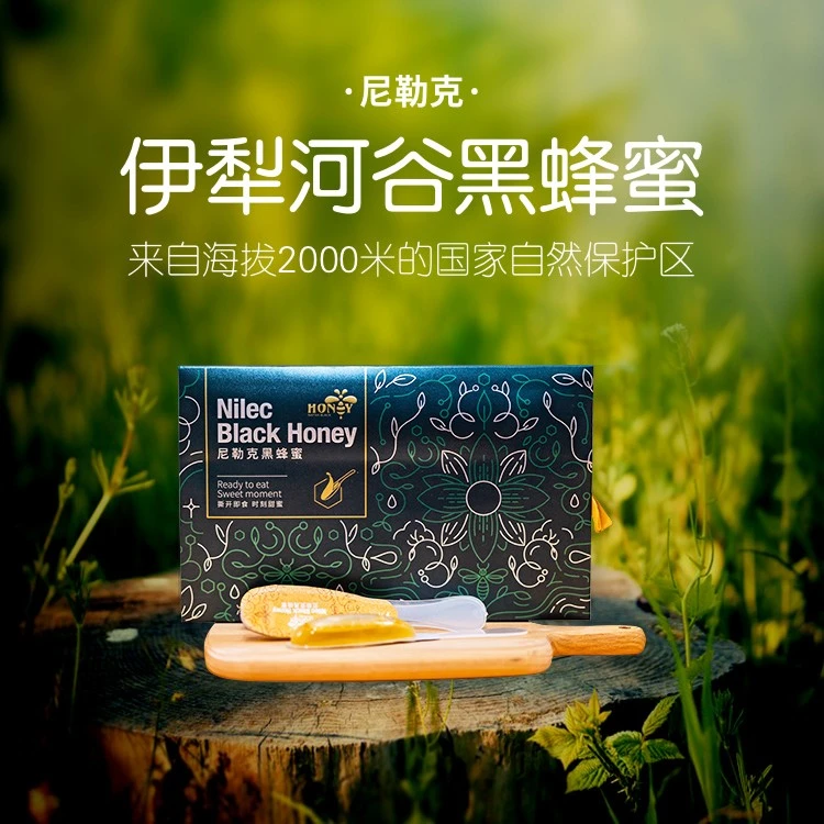 【冰冰家专享】壹世健 新疆伊犁唐布拉黑蜂蜂蜜尼勒克黑蜂蜜勺蜜