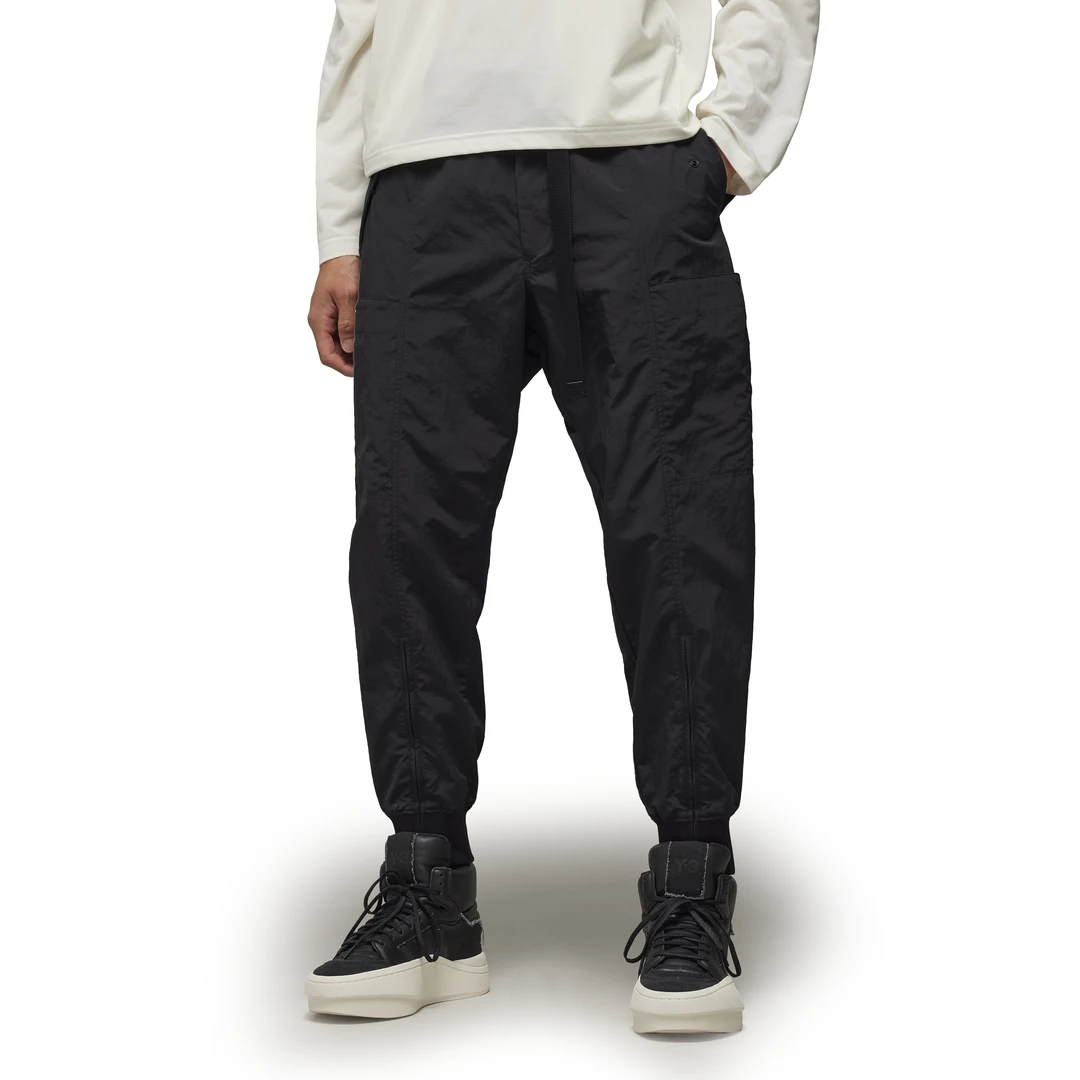 Y-3/Y-3（50-IN8757）黑色春秋磁吸腰带紧口带拉链时尚运动休闲裤