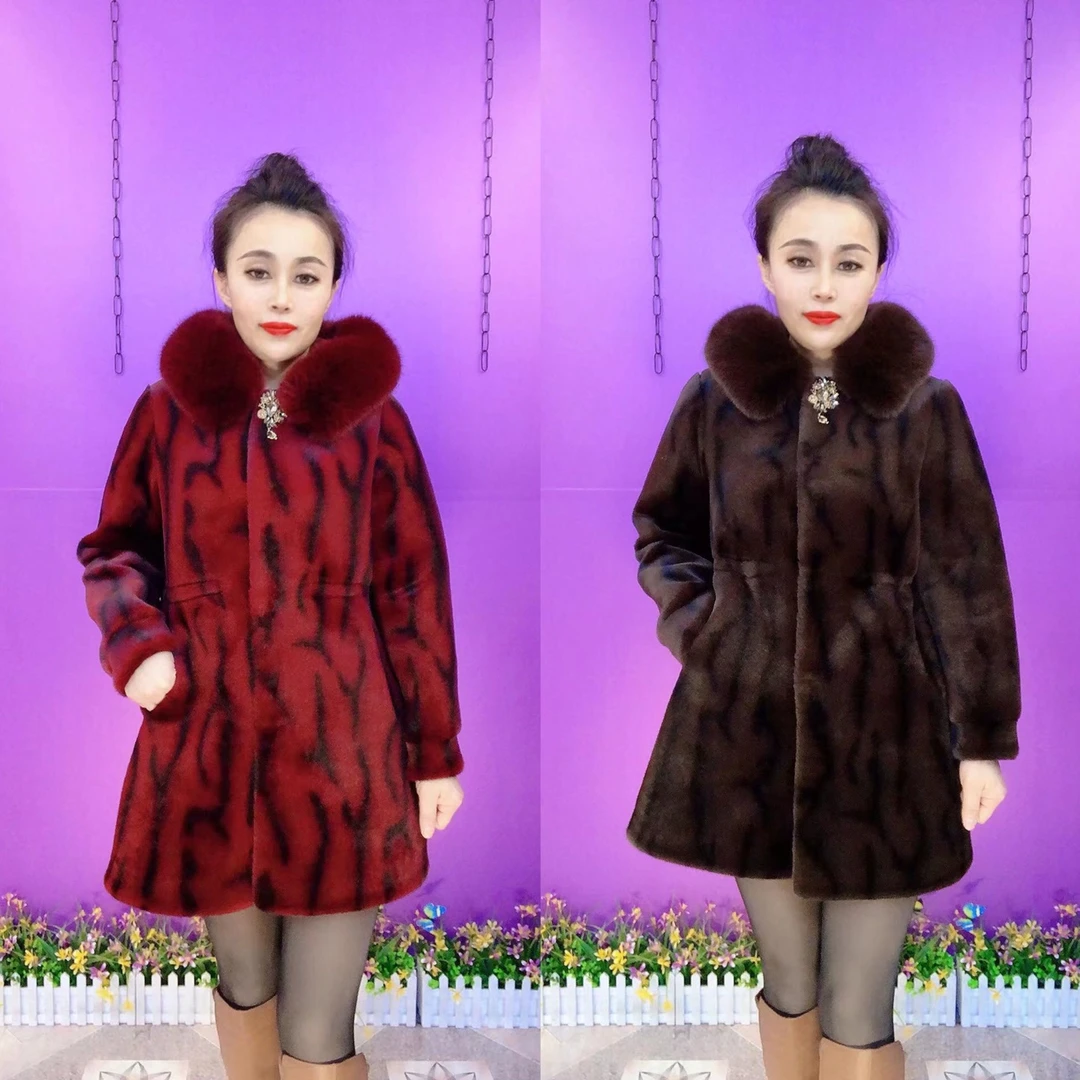 林23中长款连帽内抽腰条纹外套