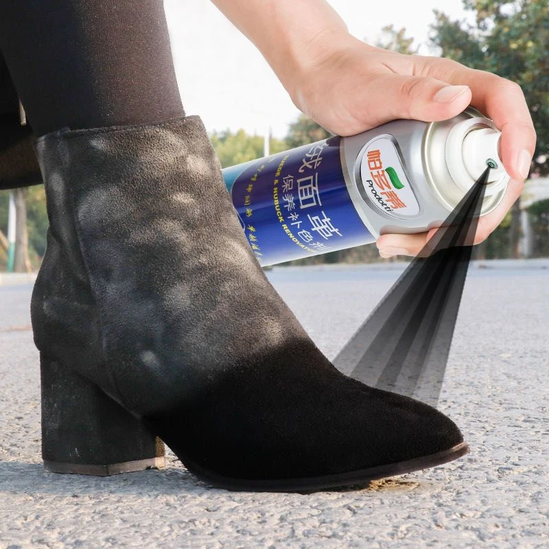 绒面鞋粉清洁翻毛皮鞋护理液磨砂鞋油黑色鹿皮水翻新补色剂喷染剂