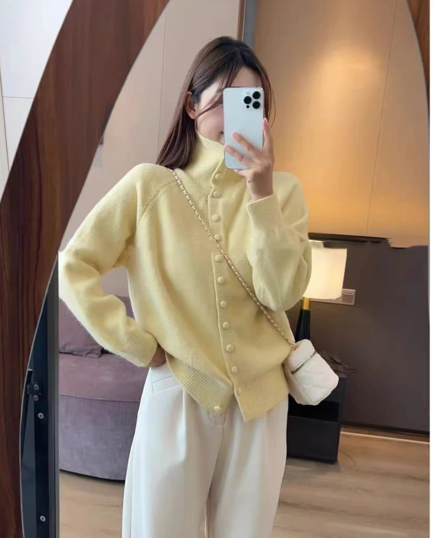 独特超好看外套女款秋冬2024新款小个子减龄漂亮洋气针织开衫毛衣