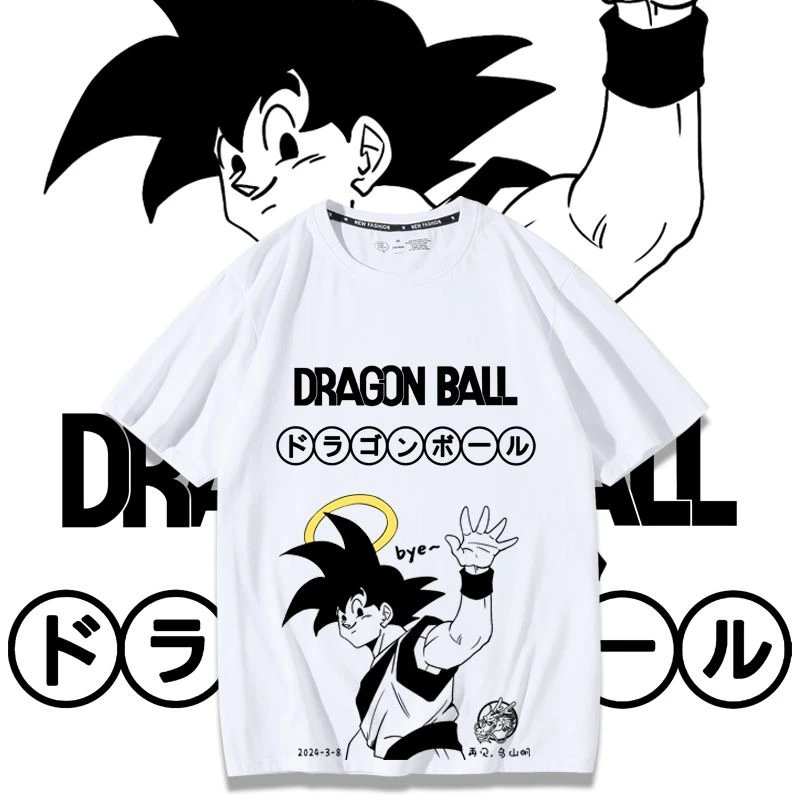 七龙珠联名T恤动漫周边再见悟空同款龙珠超鸟山明短袖男夏季新款