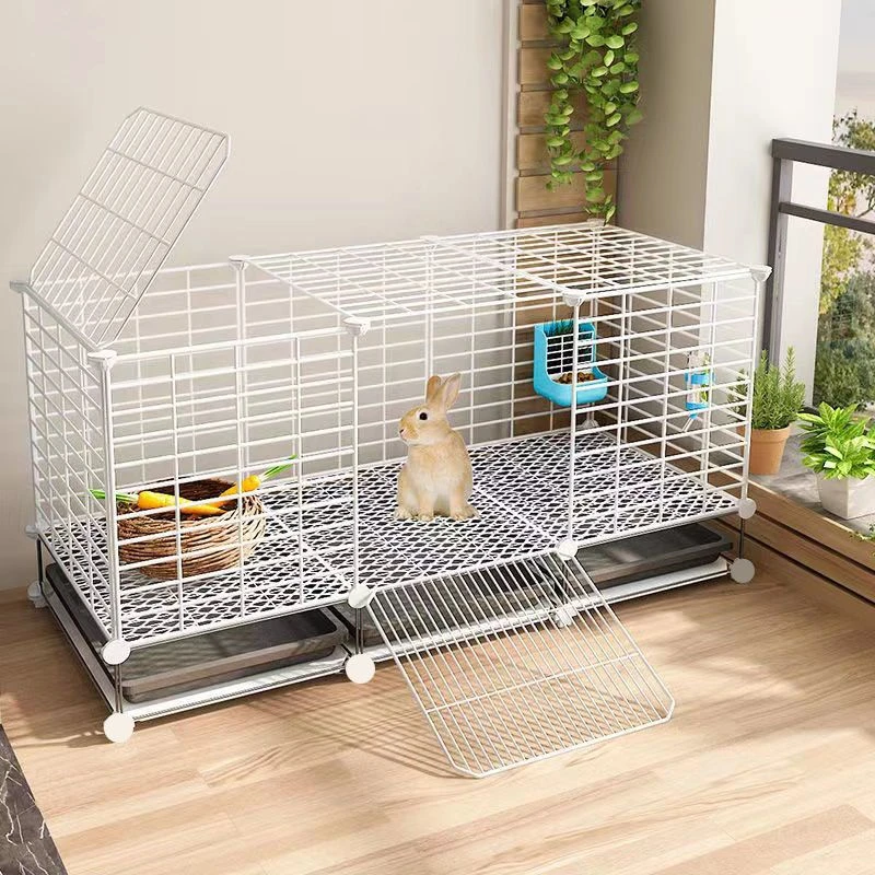 新疆包邮新疆包邮兔笼家用室内防喷尿大号自动清粪荷兰猪专用窝豚