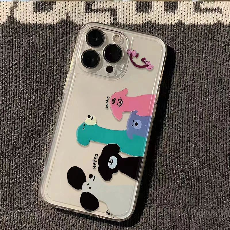 动物搞怪适用苹果13/14手机壳iphone15pro12女11小米vivo华为oppo