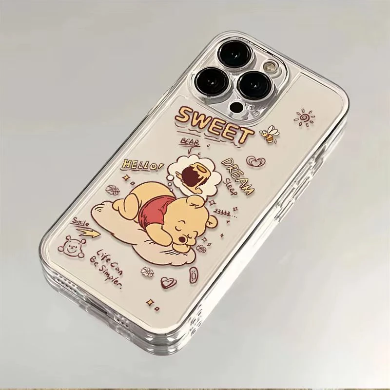 睡觉维尼适用苹果13/14手机壳iphone15pro12女11小米vivo华为oppo