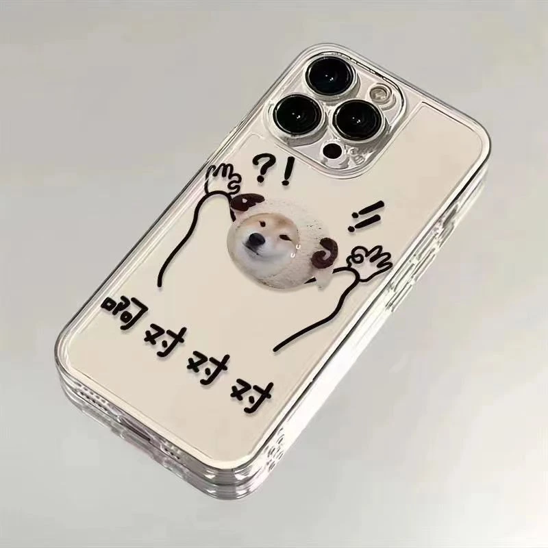 对对小狗适用苹果13/14手机壳iphone15pro12女11小米vivo华为oppo