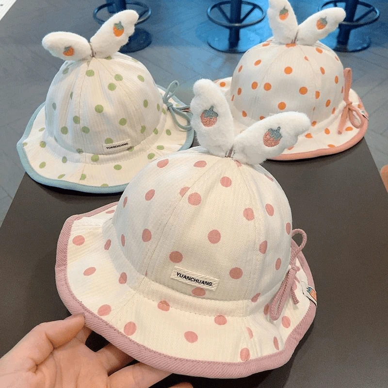 婴儿帽子秋冬款渔夫帽女宝宝遮阳帽春秋季可调节太阳帽婴幼儿防晒