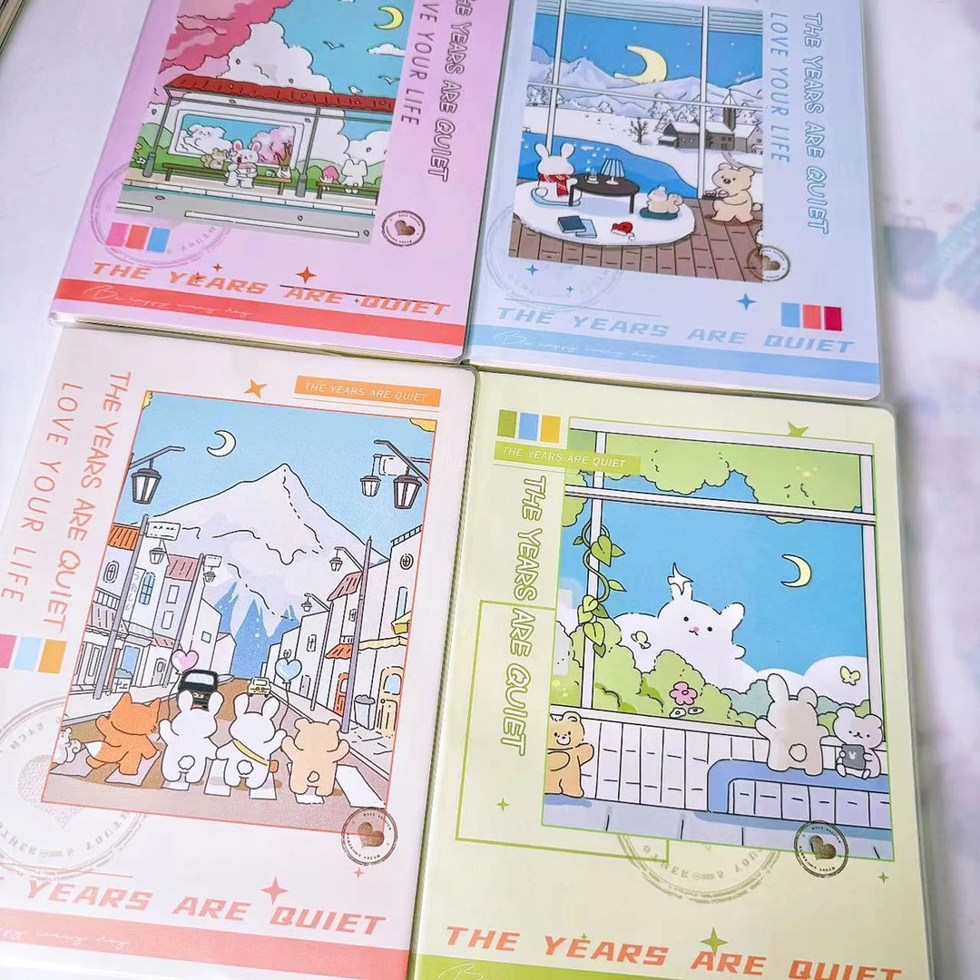 岁月静好B5彩页胶套本可爱ins风彩页手账本四本118-16-7