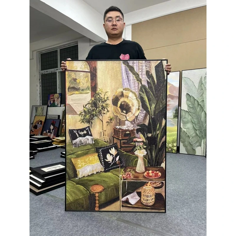 马蒂斯静物砂岩客厅装饰画玄关挂画卧室画书房艺术挂画80120