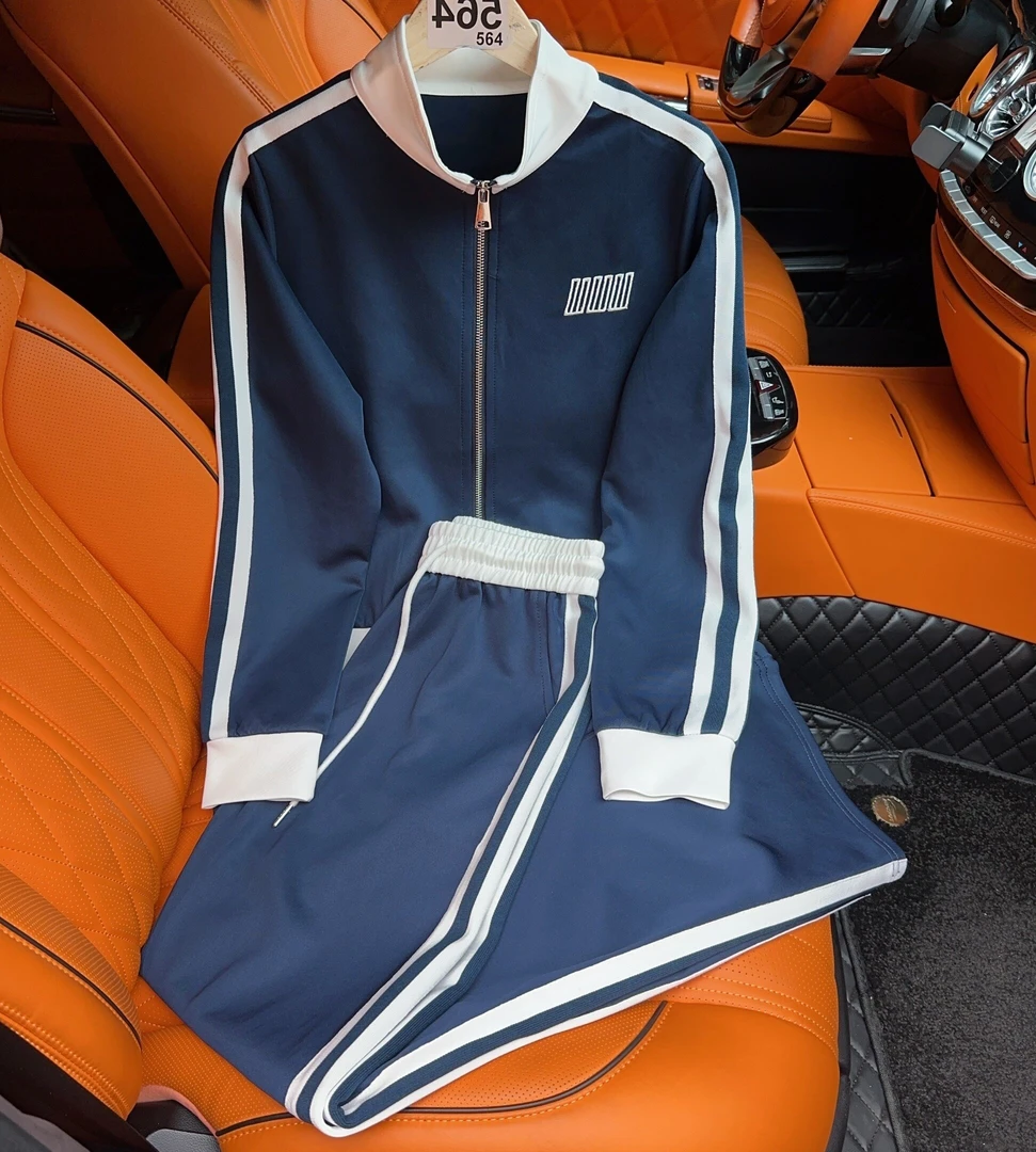 680藏青色#运动套装女春秋新款显瘦高级气质运动百搭长袖女士套装