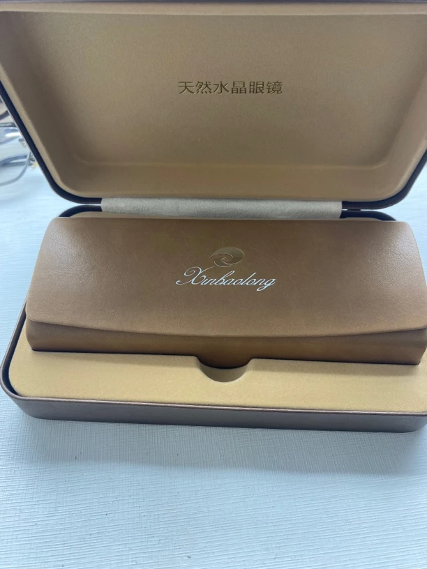 高档天然水晶眼镜盒时尚气质