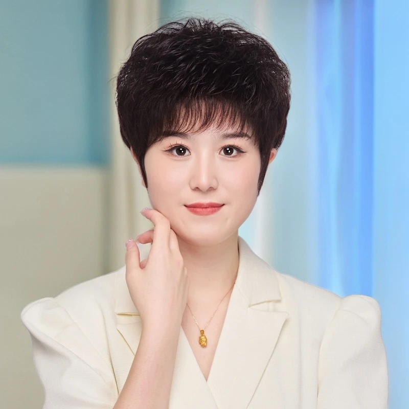 【秋冬新款】假发女短发全真发全头套中老年妈妈款假发套