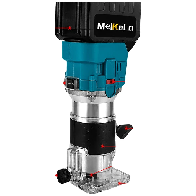 美拉无刷锂电池修边机多功能专业充电式木工开槽机电动修边机工艺