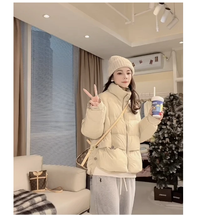 【JIUJIA】新款百搭立领防风高定设计师款显瘦羽绒服