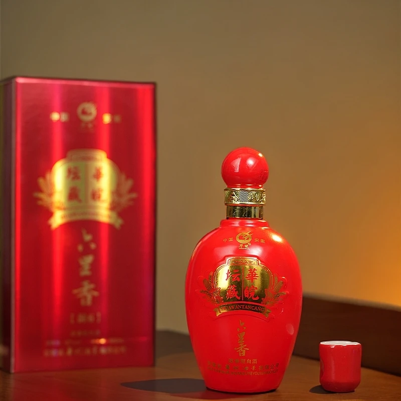 华皖【寿县鲍氏】六里香白酒便宜纯粮酒浓香型陶瓷瓶装42度500ml