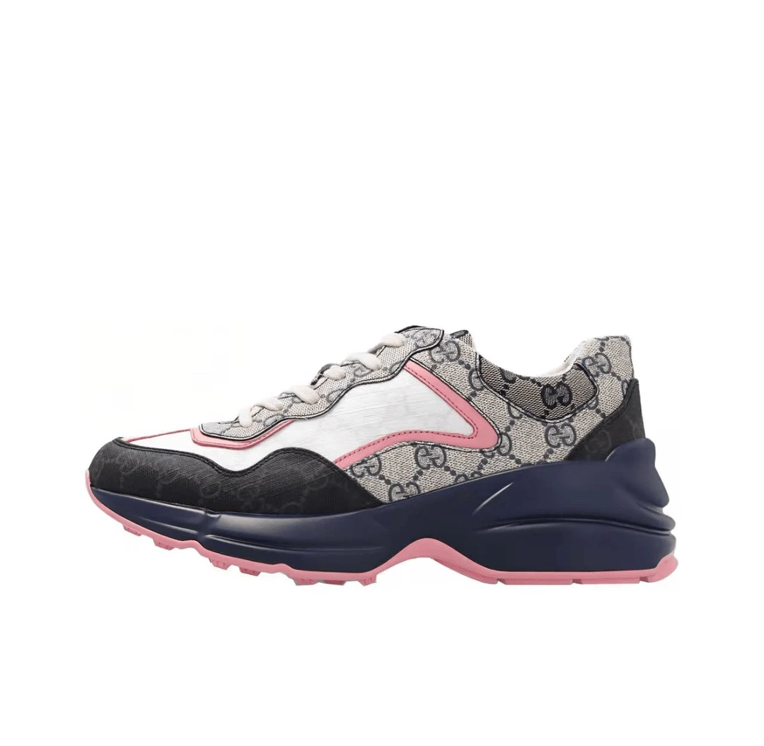 全新未使用 GUCCI/古驰 古驰 拼接色 满印老花 老爹鞋 女款