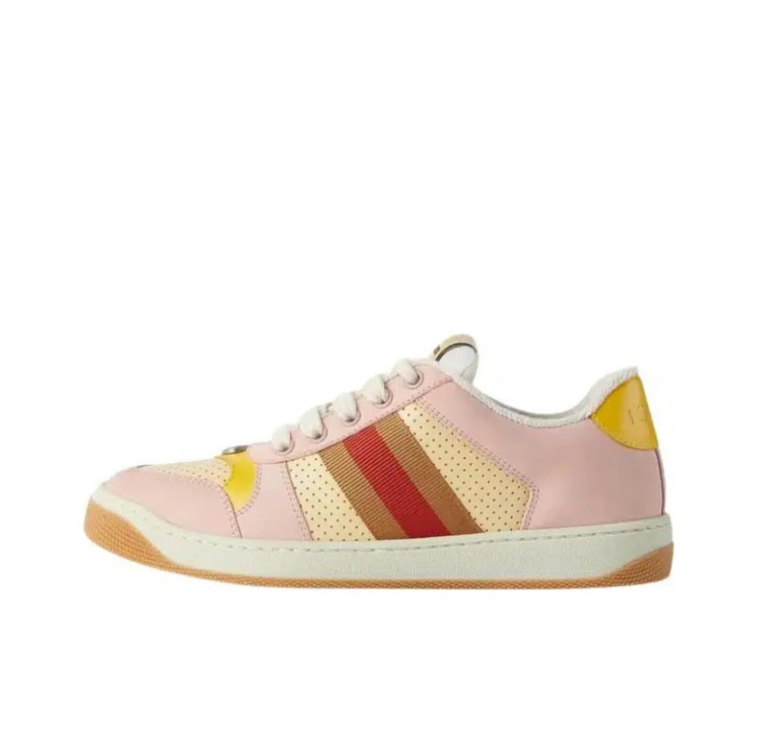 全新未使用 GUCCI/古驰 古驰 Screener 系带 时尚女鞋拼色板鞋