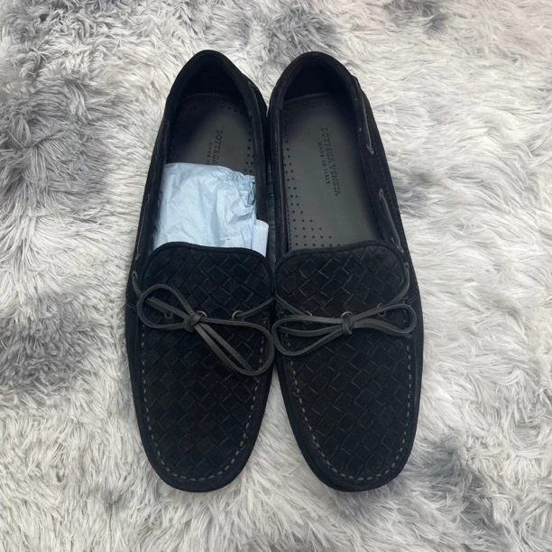 全新未使用 BOTTEGA VENETA/葆蝶家 BV乐福鞋黑色经典款男鞋休闲