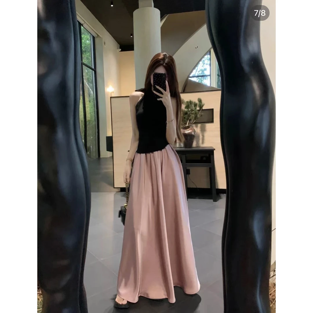 黑粉佳人 气质套装显瘦时尚夏季休闲百搭简约女士套装