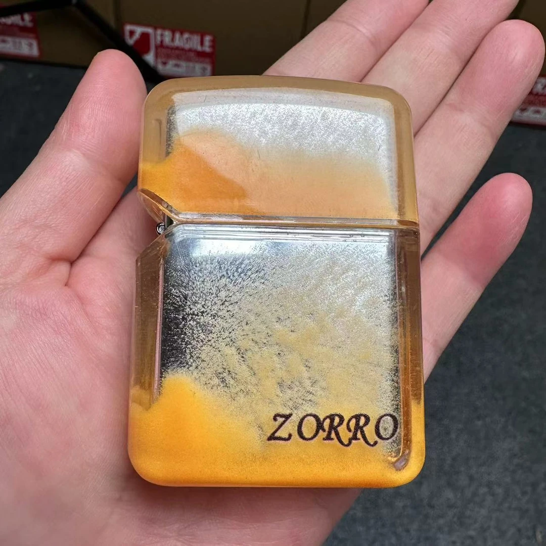 夜光流沙煤油打火机黄色（需自行加油）z