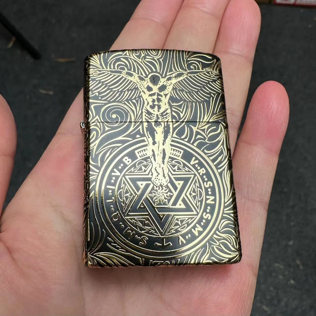 【佐罗二代】鎏金守护天使煤油打火机（需自行加油）z