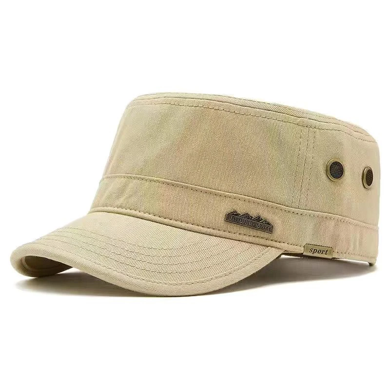 平顶帽子男士春秋新款棒球帽韩版潮户外休闲时尚百搭中老年鸭舌帽