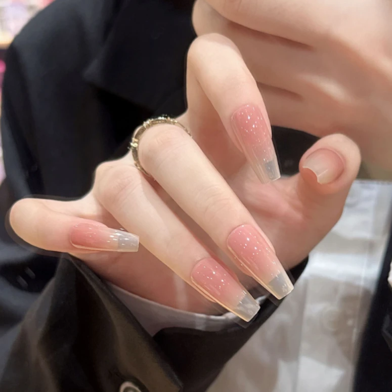 （长款） 甲片ins穿戴式美甲贴片假指甲穿戴甲可穿戴美甲可拆卸显白