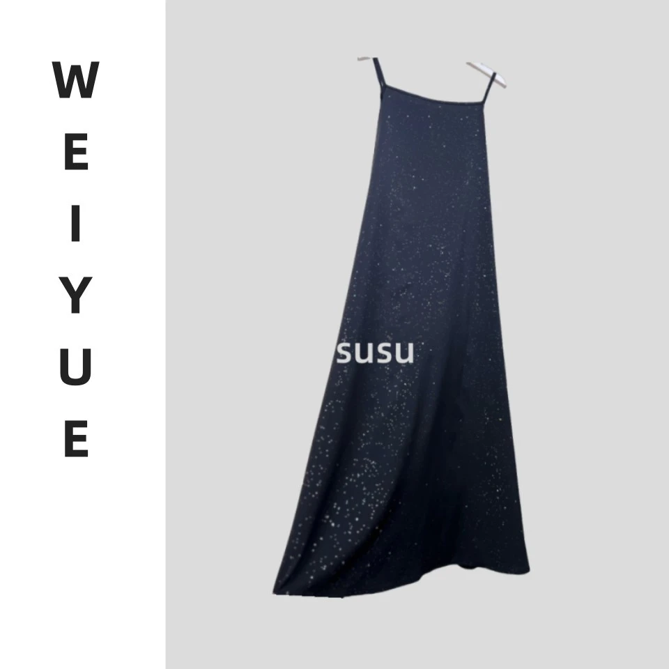 3027/极简百搭闪闪轻奢时尚夏季女士吊带连衣裙潮牌女