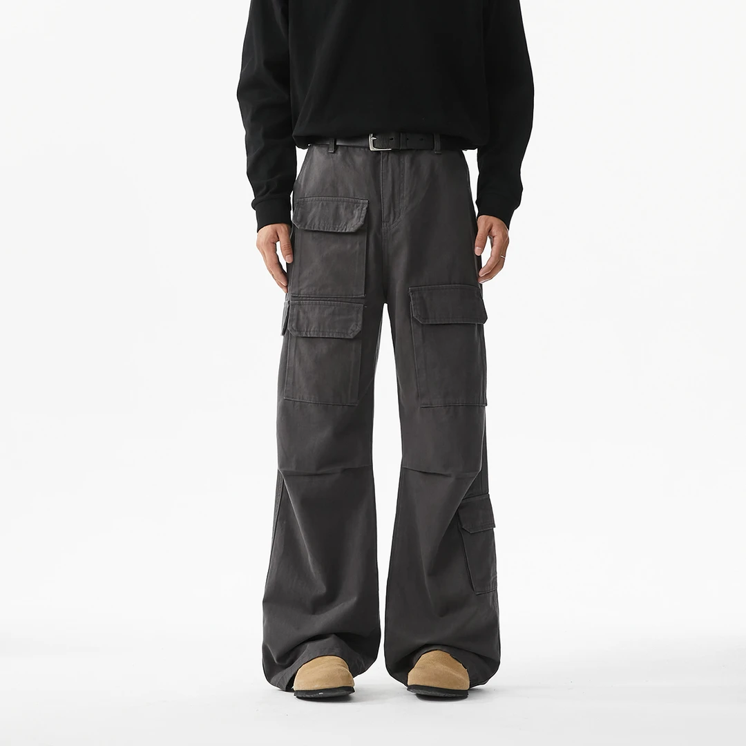 Th24097 秋款工装直筒长裤