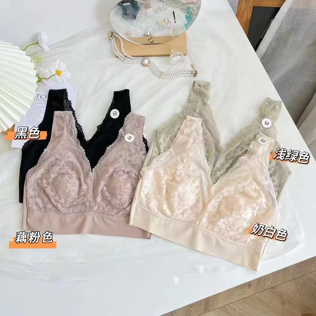 【法式轻奢蕾丝】梵客隆美背超薄内衣透气无钢圈舒适防下垂无痕