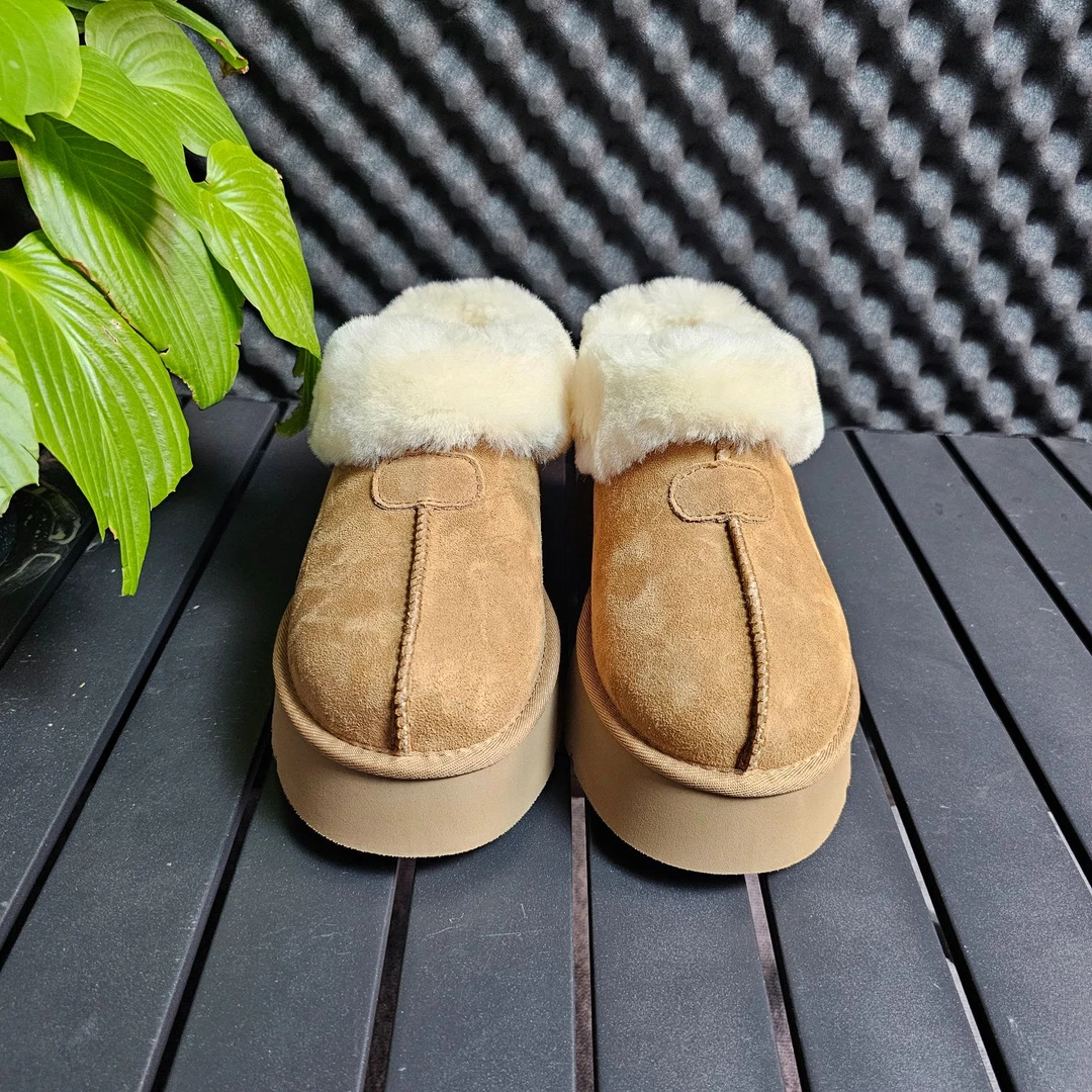 【塔茨特】雪地靴女冬季真皮真毛加厚保暖厚底低帮雪地靴