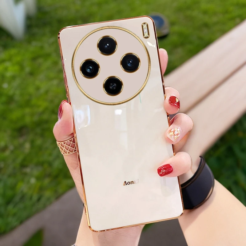 适用vivo x100pro手机壳女款网红创意电镀镜头全包时尚超薄个性
