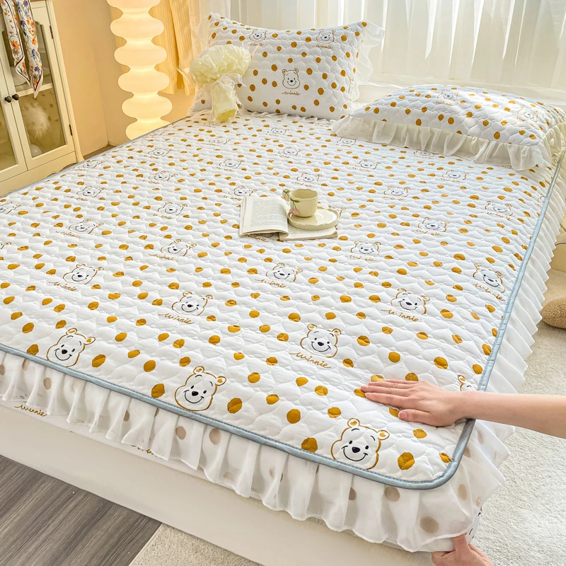 A类夹棉床笠单件床罩2023新款床垫保护罩床套罩床单防滑款防尘罩