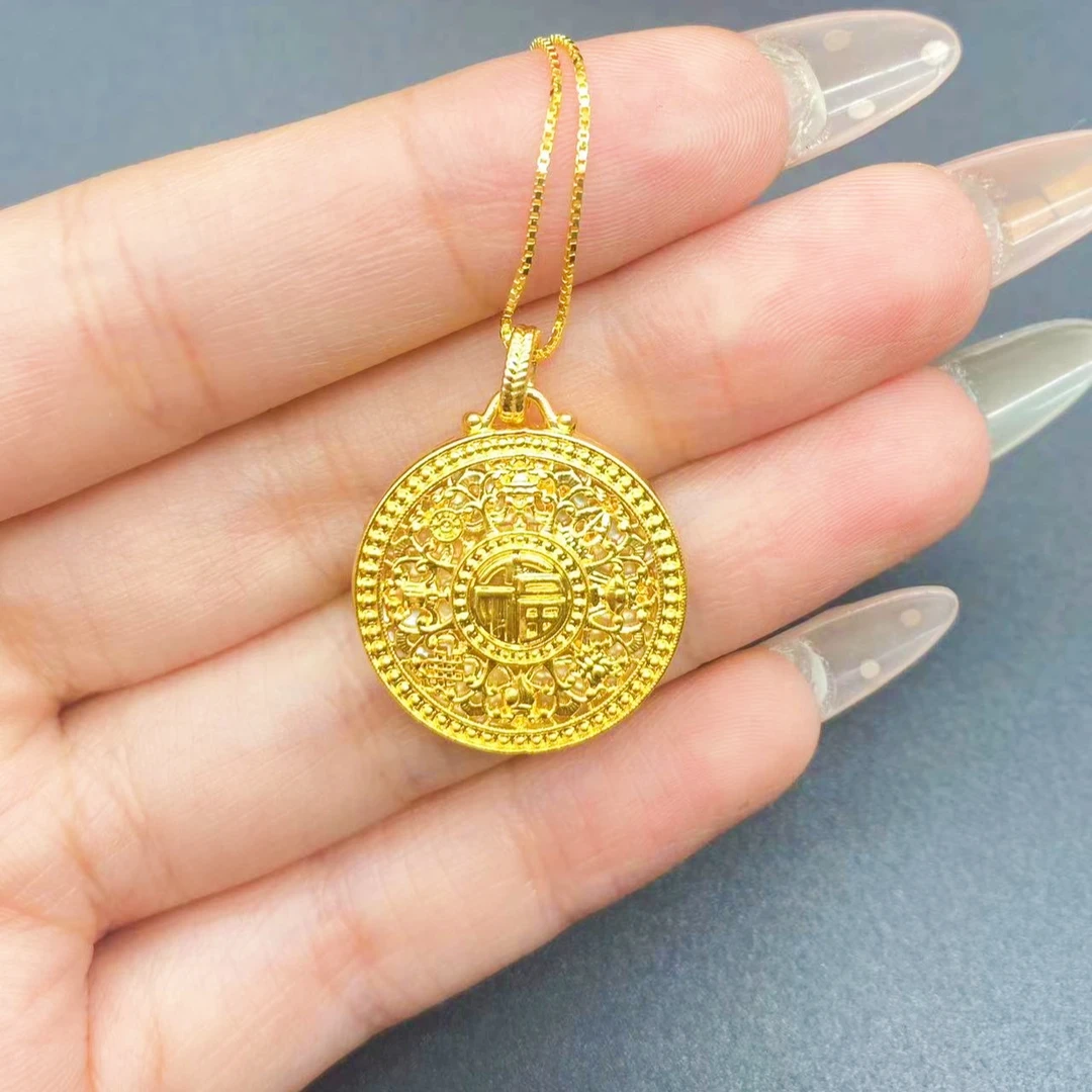 【老板娘珠宝专享】18K金贝母福牌吊坠多样性发一 18K