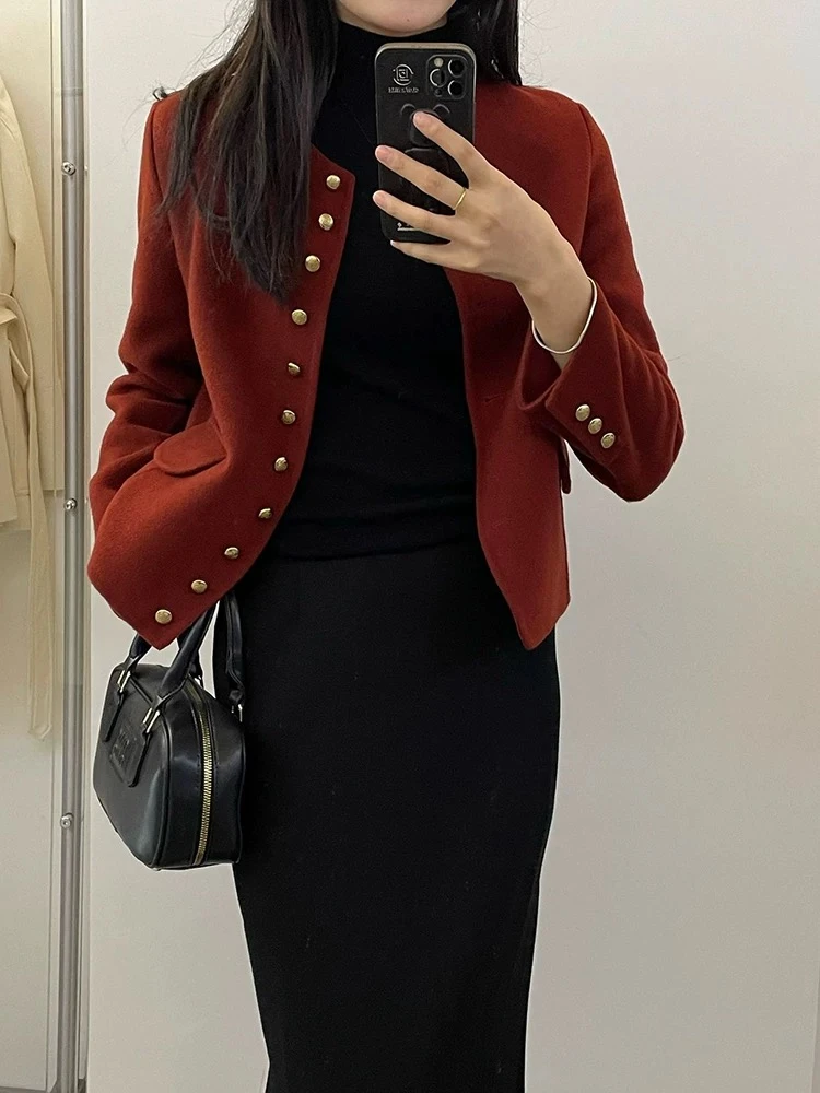 【欧诗莲】 新款时尚百搭纽扣气质外套 T111