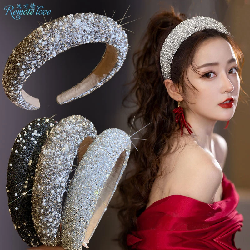 remote love/远方情 非金属仿水晶发饰 轻奢水钻仿珍珠发箍T1970