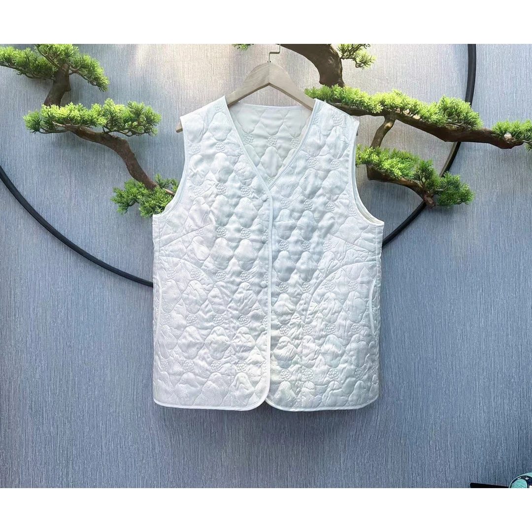 【千奈莉】保暖纯色百搭冬季棉马甲