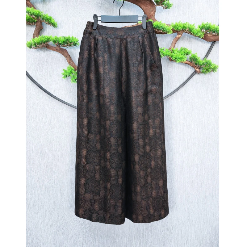 [千奈莉 古法绞萝】双面穿直筒裤23-239