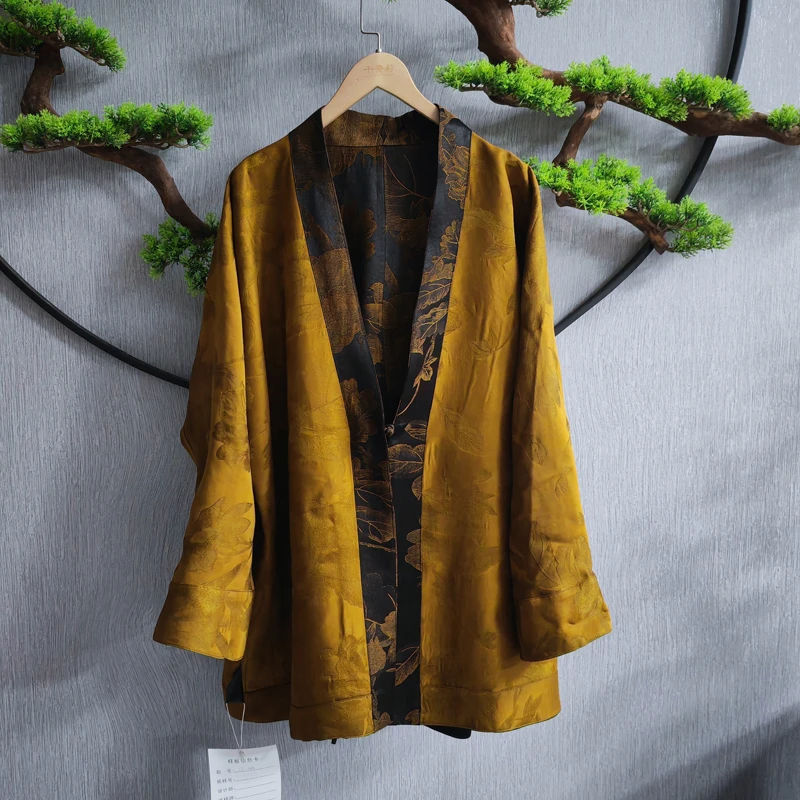 【千奈莉 浆末染】双面穿60姆米皮子料时尚中国风外套23-44