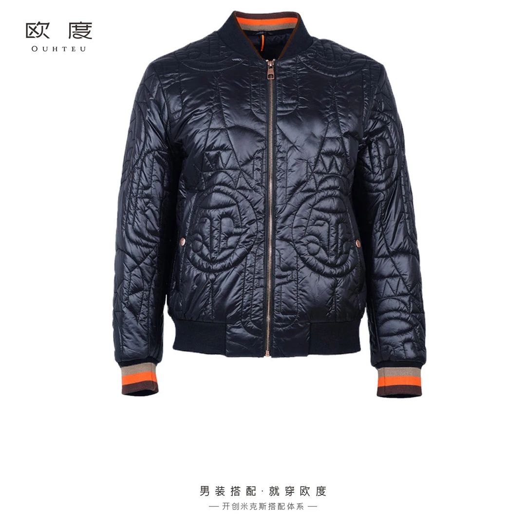 OUHTEU/欧度时尚男款棉服修身棉服男士立领休闲3703