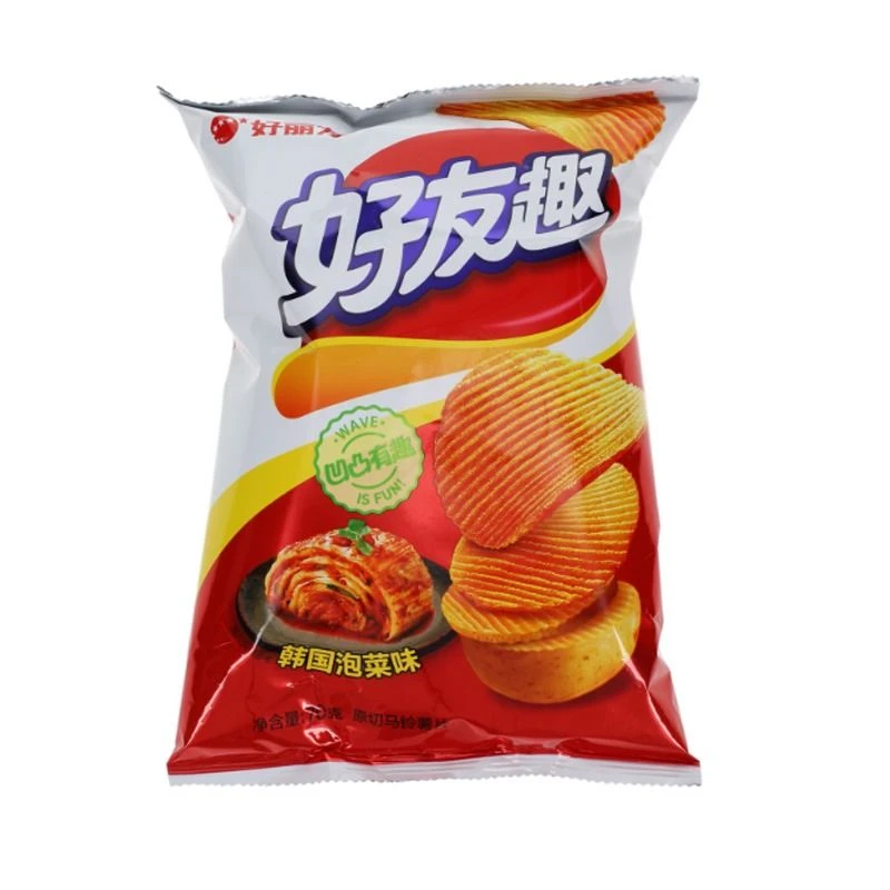 好丽友好友趣泡菜味韩国薯片70g