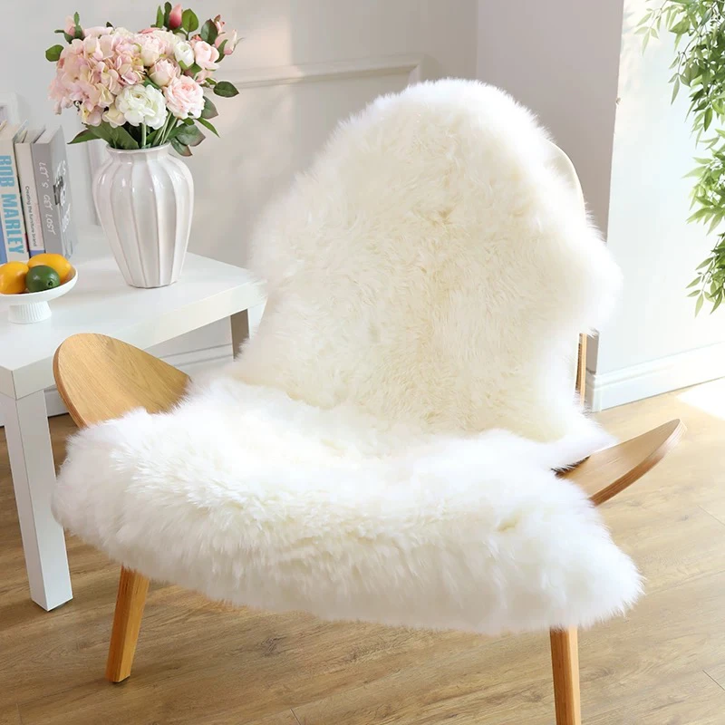 整张羊皮  皮毛一体沙发坐垫 地毯垫 飘窗垫 老板椅垫