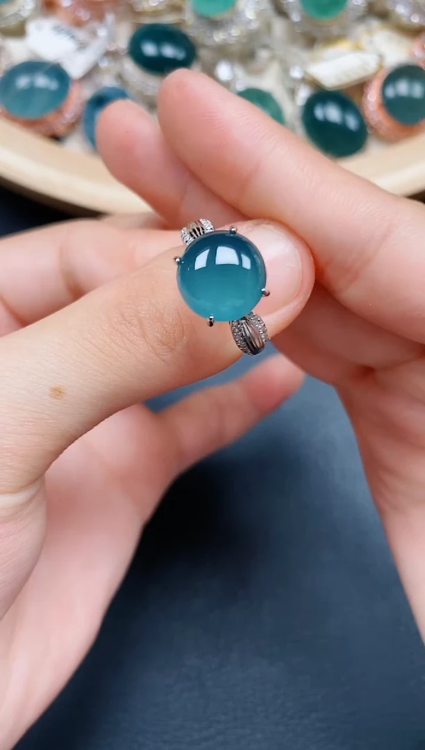 【闪购商品】翡翠戒指银S925镶嵌翡翠