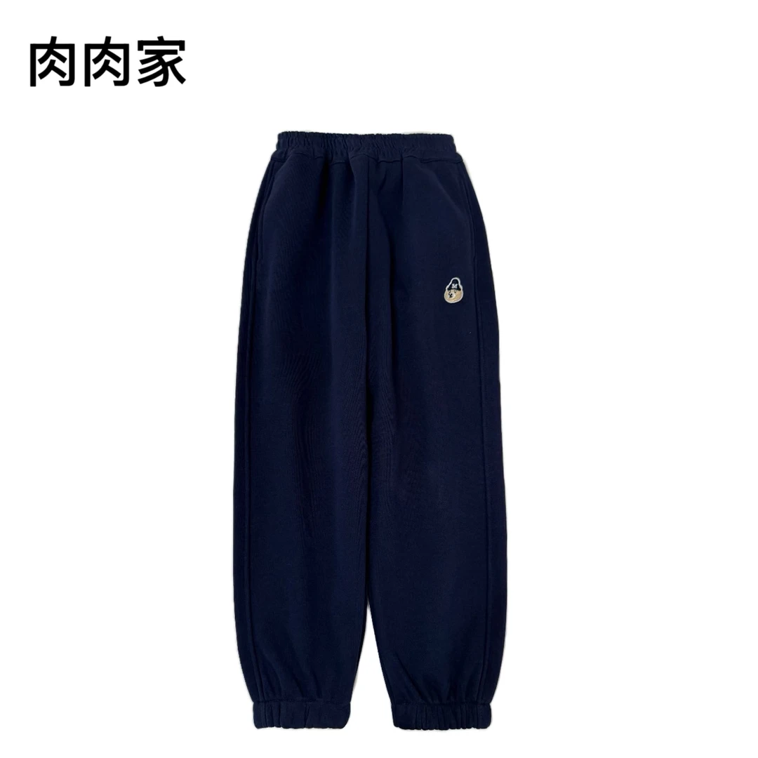 肉肉家-[加绒休闲裤]儿童秋冬休闲时尚加绒加厚裤子